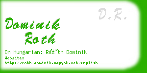 dominik roth business card